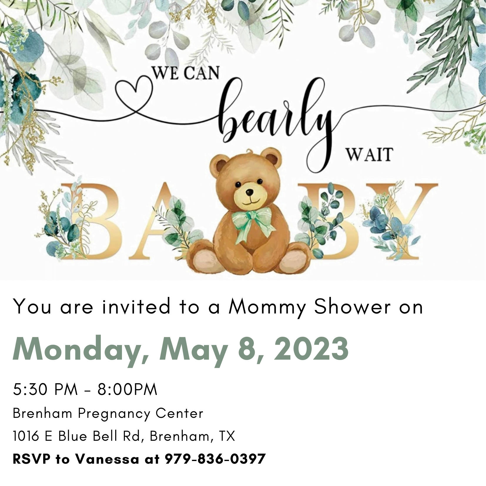 Purple Floral Baby Shower Invitation